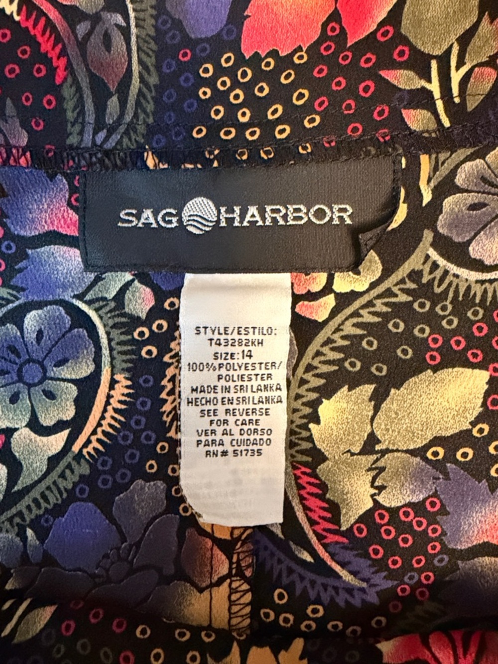 Sag Harbor Plus Size 14 Floral Skirt - Picture 2 of 4